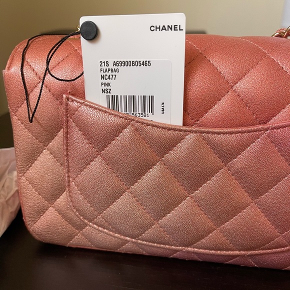 21S Mini Rectangular in Ombré Metallic Lambskin Pink - Picture 3 of 8